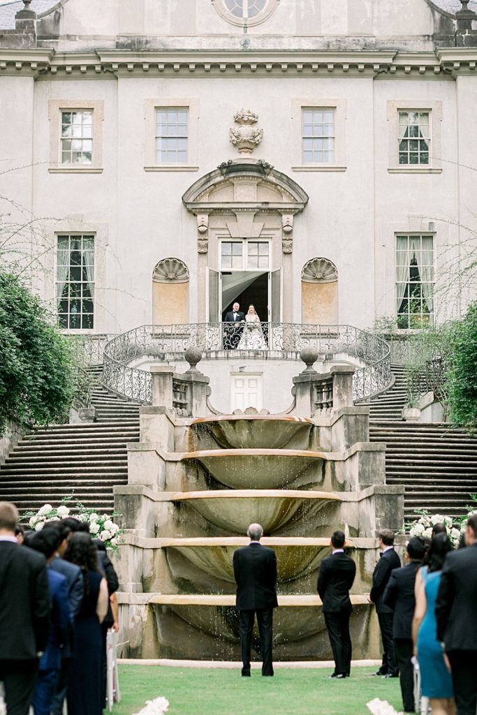 wedding ceremony at The Swan House, Atlanta History Center | Shauna Veasey Photography