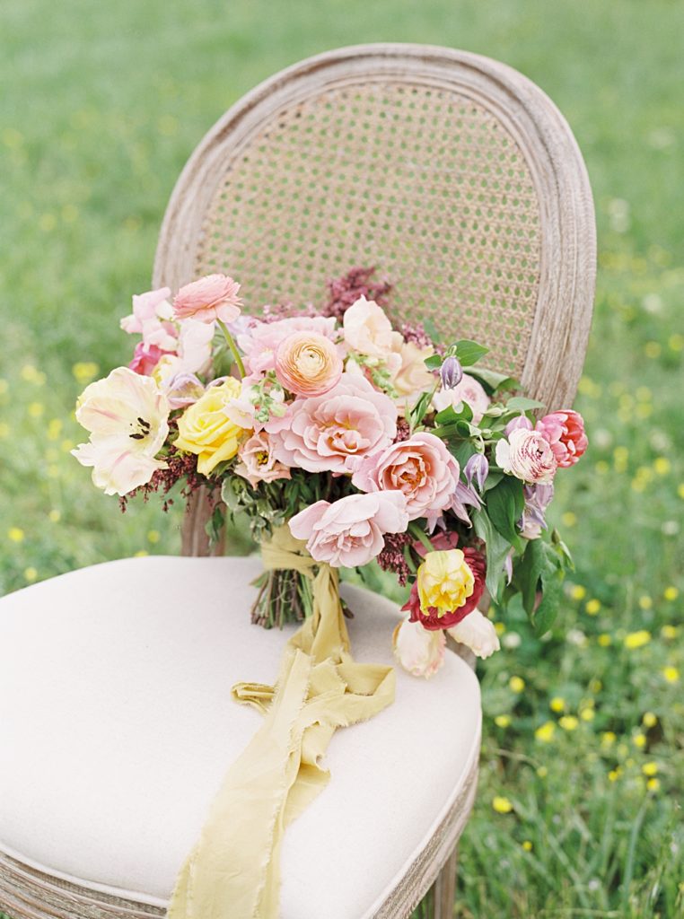Color and romantic lush wedding bouquet | Nashville Wedding Photographer | Shauna Veasey Photography | Nashville Film Photographer