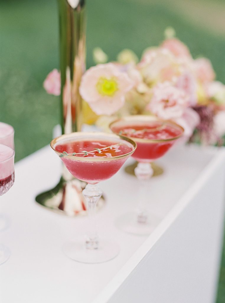 pink signature wedding cocktail | Nashville Wedding Photographer | Shauna Veasey Photography | Nashville Film Photographer