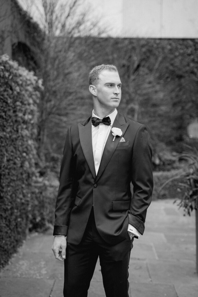 groom portraits at The Dewberry