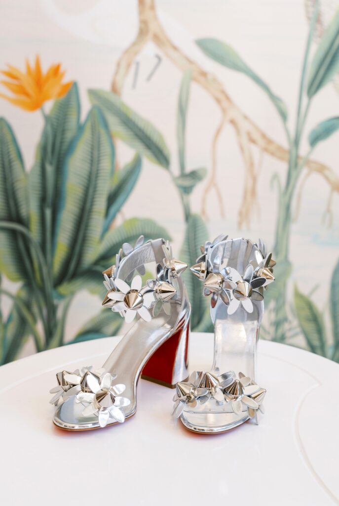 louboutin heels at The Colony Hotel bridal details 