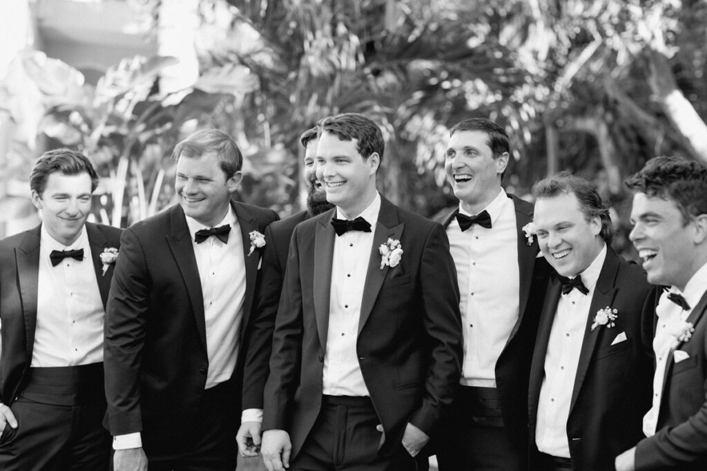 groomsmen at The Colony Hotel