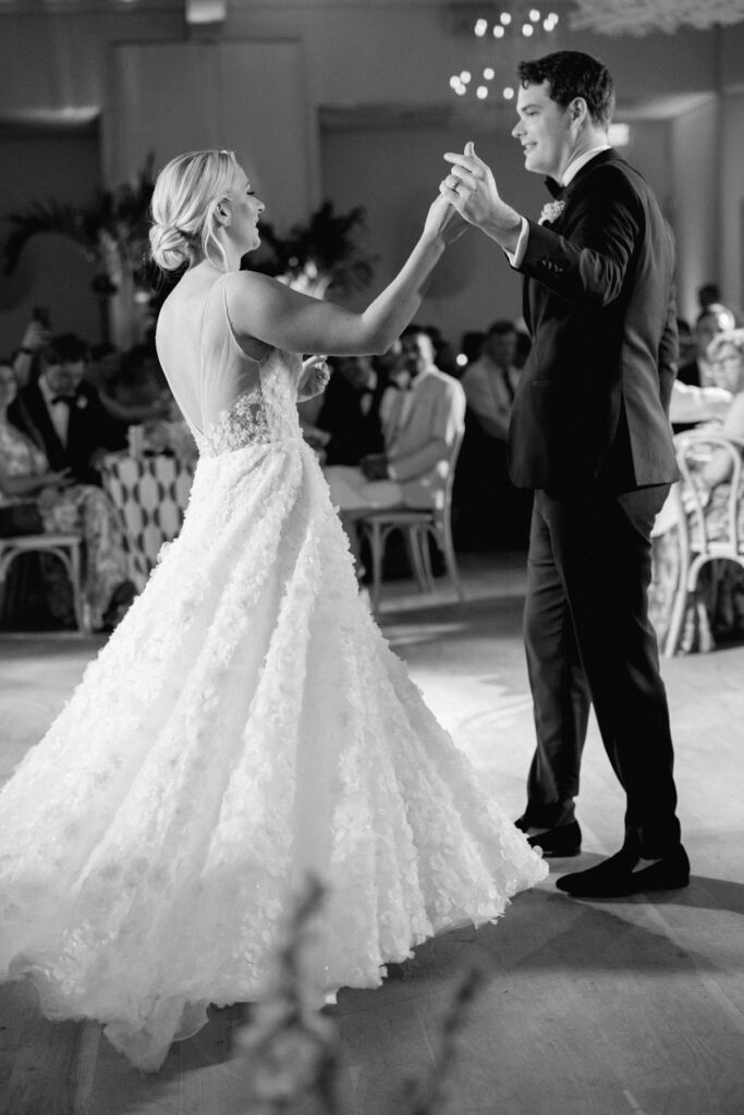 Romantic first dance at The Colony Hotel Palm Beach wedding reception